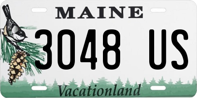 ME license plate 3048US