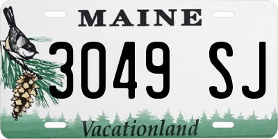 ME license plate 3049SJ