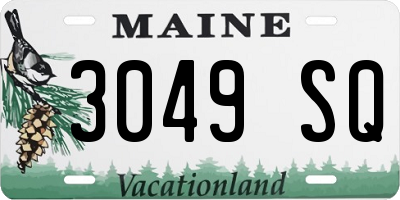 ME license plate 3049SQ