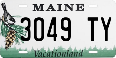 ME license plate 3049TY