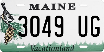 ME license plate 3049UG