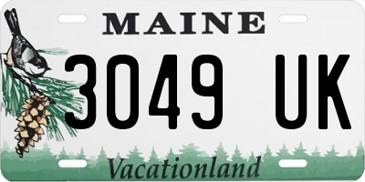 ME license plate 3049UK