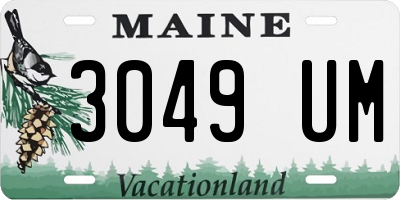 ME license plate 3049UM