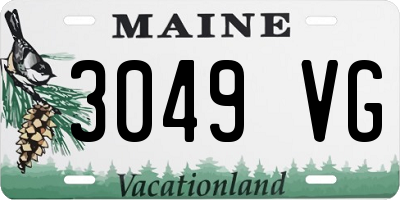 ME license plate 3049VG