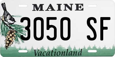 ME license plate 3050SF