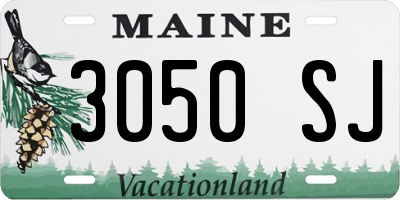 ME license plate 3050SJ