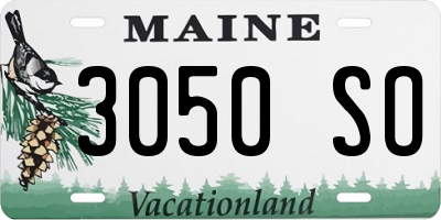 ME license plate 3050SO