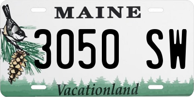 ME license plate 3050SW