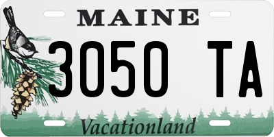 ME license plate 3050TA