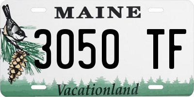 ME license plate 3050TF