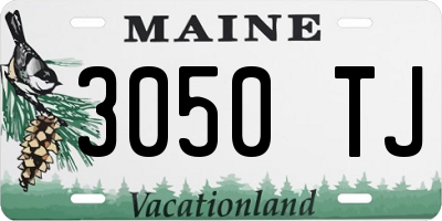 ME license plate 3050TJ