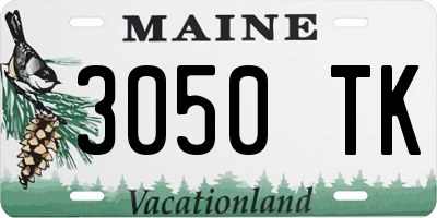 ME license plate 3050TK