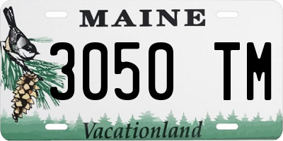 ME license plate 3050TM