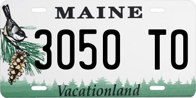 ME license plate 3050TO