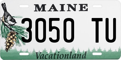 ME license plate 3050TU