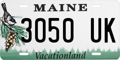 ME license plate 3050UK