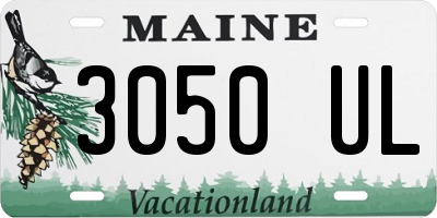 ME license plate 3050UL