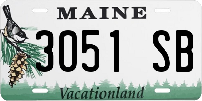 ME license plate 3051SB