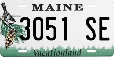 ME license plate 3051SE