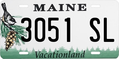 ME license plate 3051SL