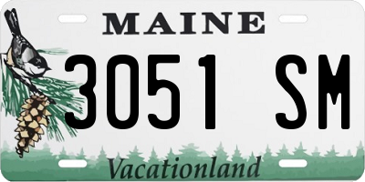 ME license plate 3051SM