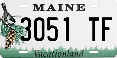 ME license plate 3051TF