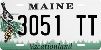 ME license plate 3051TT
