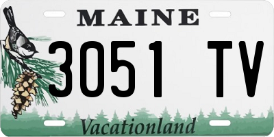 ME license plate 3051TV
