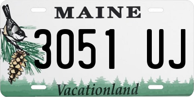 ME license plate 3051UJ