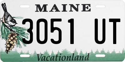 ME license plate 3051UT