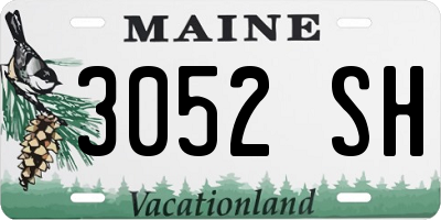 ME license plate 3052SH