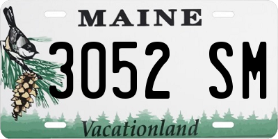 ME license plate 3052SM