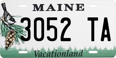 ME license plate 3052TA