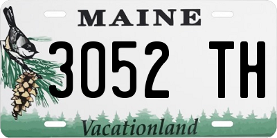ME license plate 3052TH