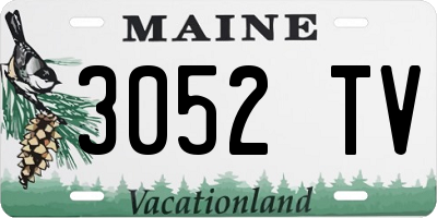 ME license plate 3052TV