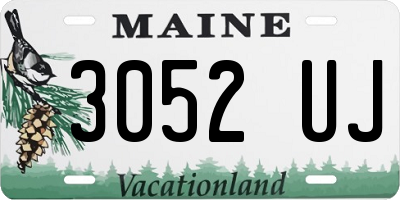 ME license plate 3052UJ