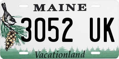 ME license plate 3052UK