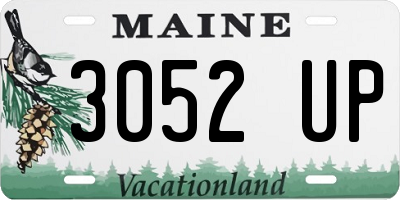 ME license plate 3052UP