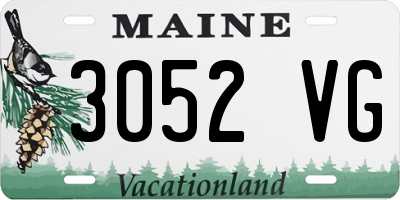 ME license plate 3052VG