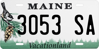 ME license plate 3053SA