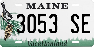 ME license plate 3053SE