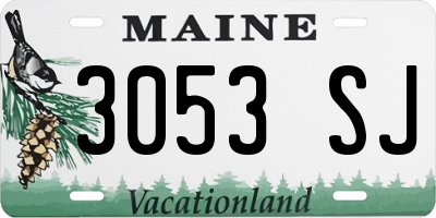 ME license plate 3053SJ