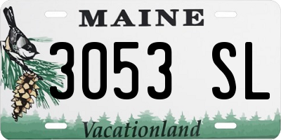 ME license plate 3053SL