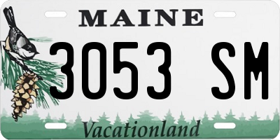 ME license plate 3053SM