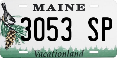 ME license plate 3053SP