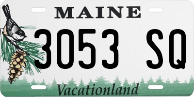 ME license plate 3053SQ