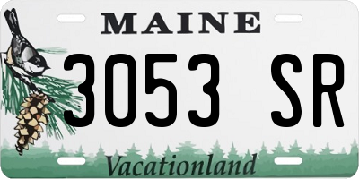 ME license plate 3053SR