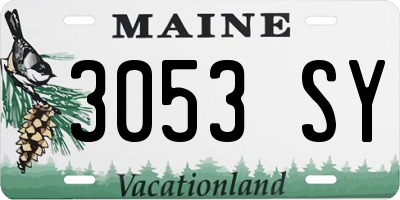 ME license plate 3053SY