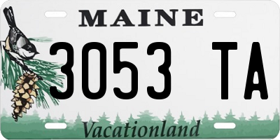 ME license plate 3053TA