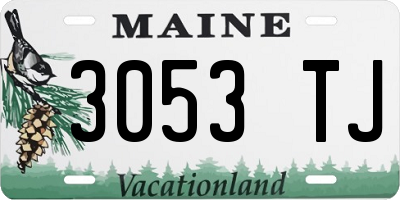 ME license plate 3053TJ